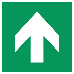 E907 Safe condition: Up / forwards arrow (90 deg supplimentary)